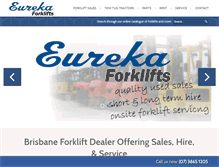 Tablet Screenshot of eureka-forklifts.com.au